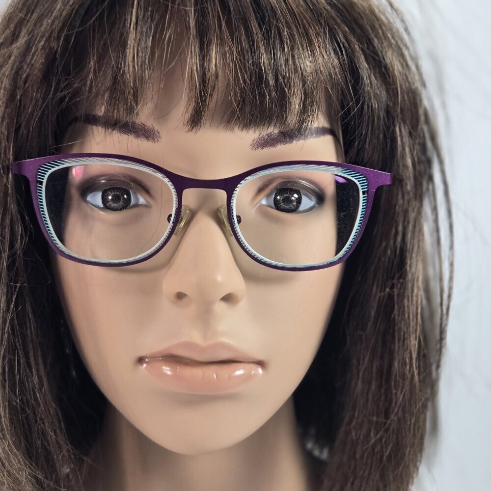 Jf Rey Eyeglasses Frames Purple Plum Metal Plastic 52-18-146 JF2706